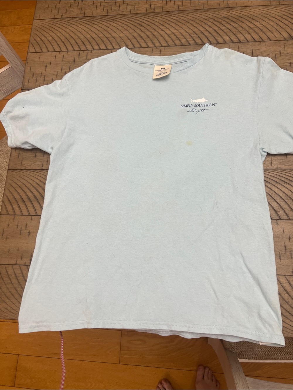 Simply Southern Boys Youth Large Light Blue Logo T-Shirt